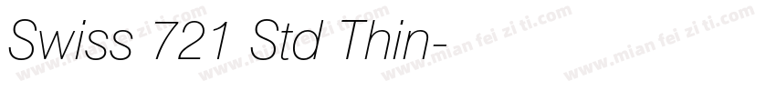 Swiss 721 Std Thin字体转换